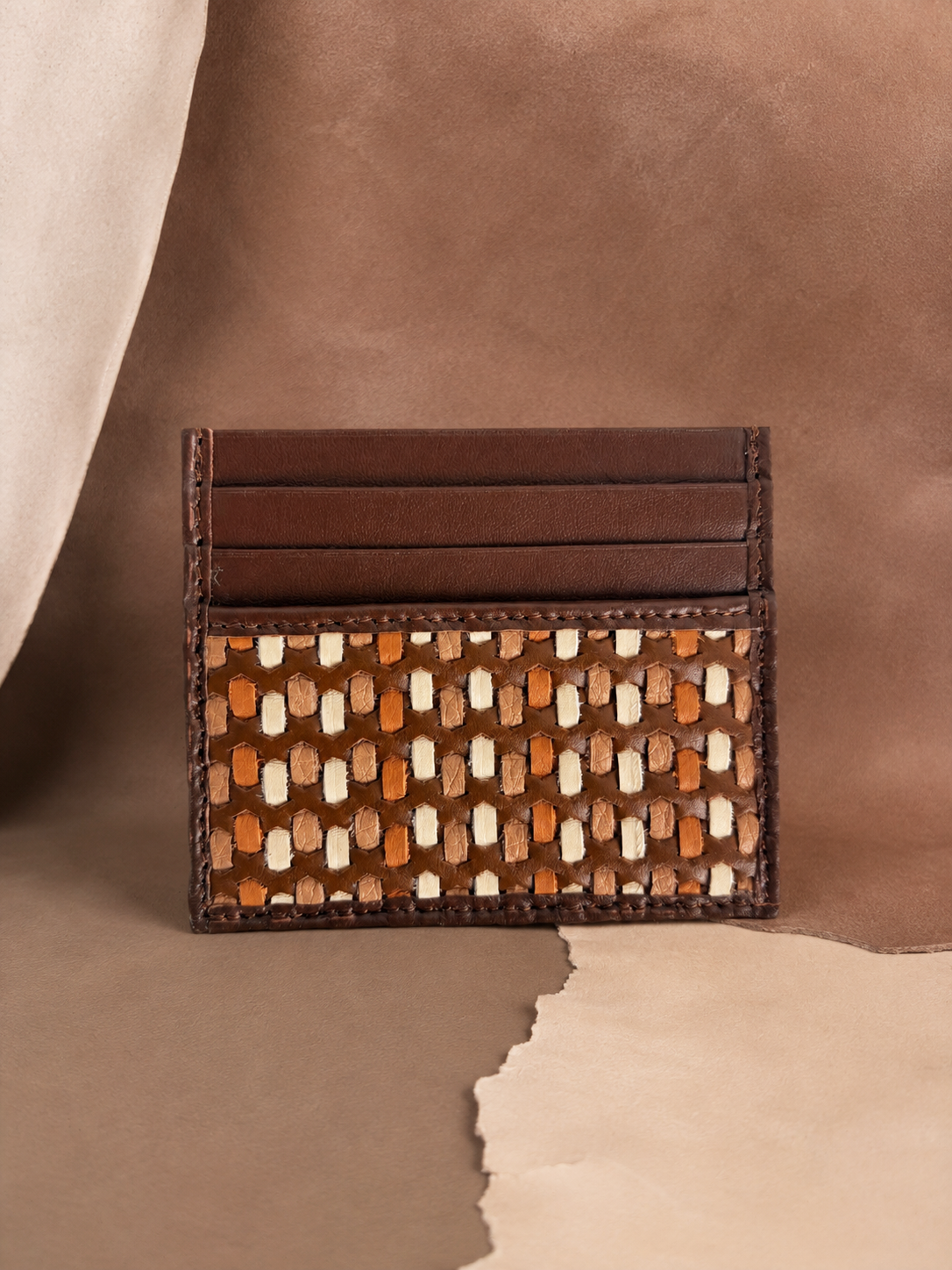 Intreccio Card Holder in Espresso