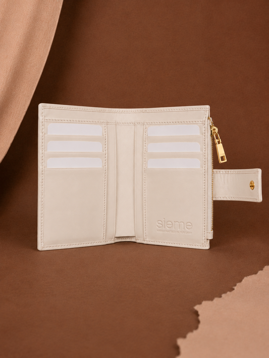 La Treccia Wallet in Sabbia