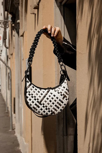 Luna Bag  (removable fringe, statement strap & crossbody strap) in White