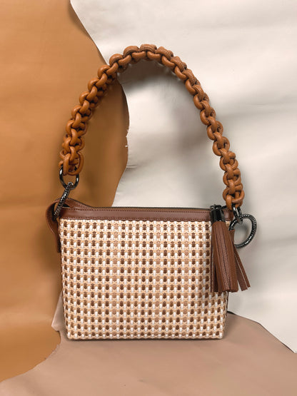 Cosma Crossbody in Caramel 5mm Weave