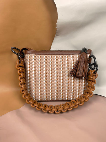 Cosma Crossbody in Caramel 5mm Weave