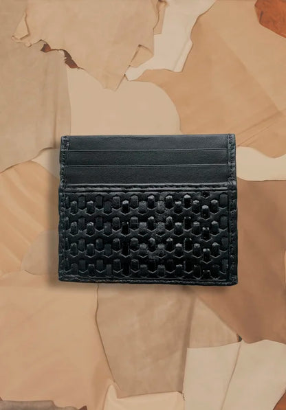 Intreccio Card Holder  in Black