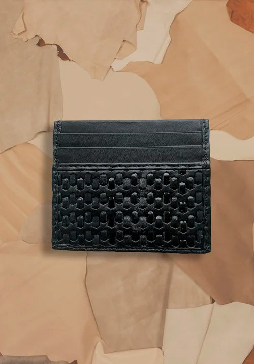 Intreccio Card Holder  in Black