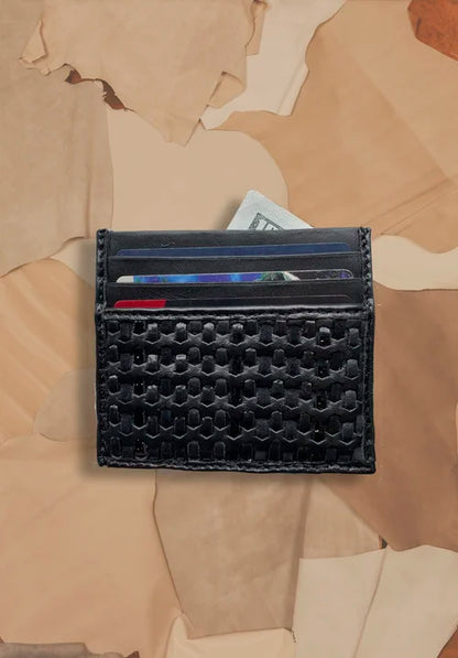 Intreccio Card Holder  in Black