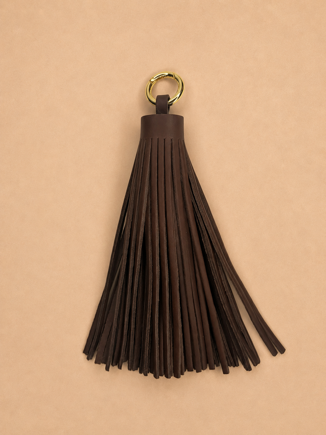 Nappa Tassel Keychain in Espresso