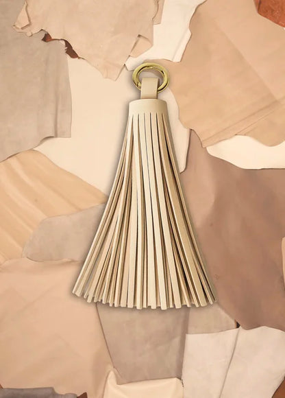 Nappa Tassel Keychain in Sabbia