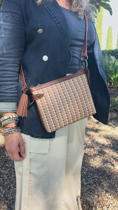 Cosma Crossbody in Noci 5mm Weave